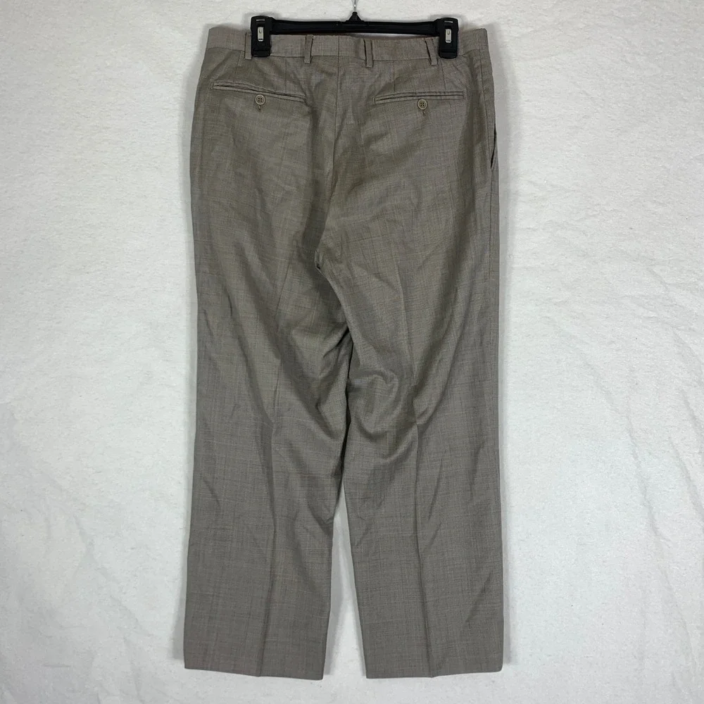 Canali 1934 Pants Mens 34 Gray Wool Classic Fit Dress Trousers Made Italy